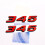 Yoaoo 2Pack OEM Black 345 Emblems Badge 3D Logo kompatibel med 345 Red 2