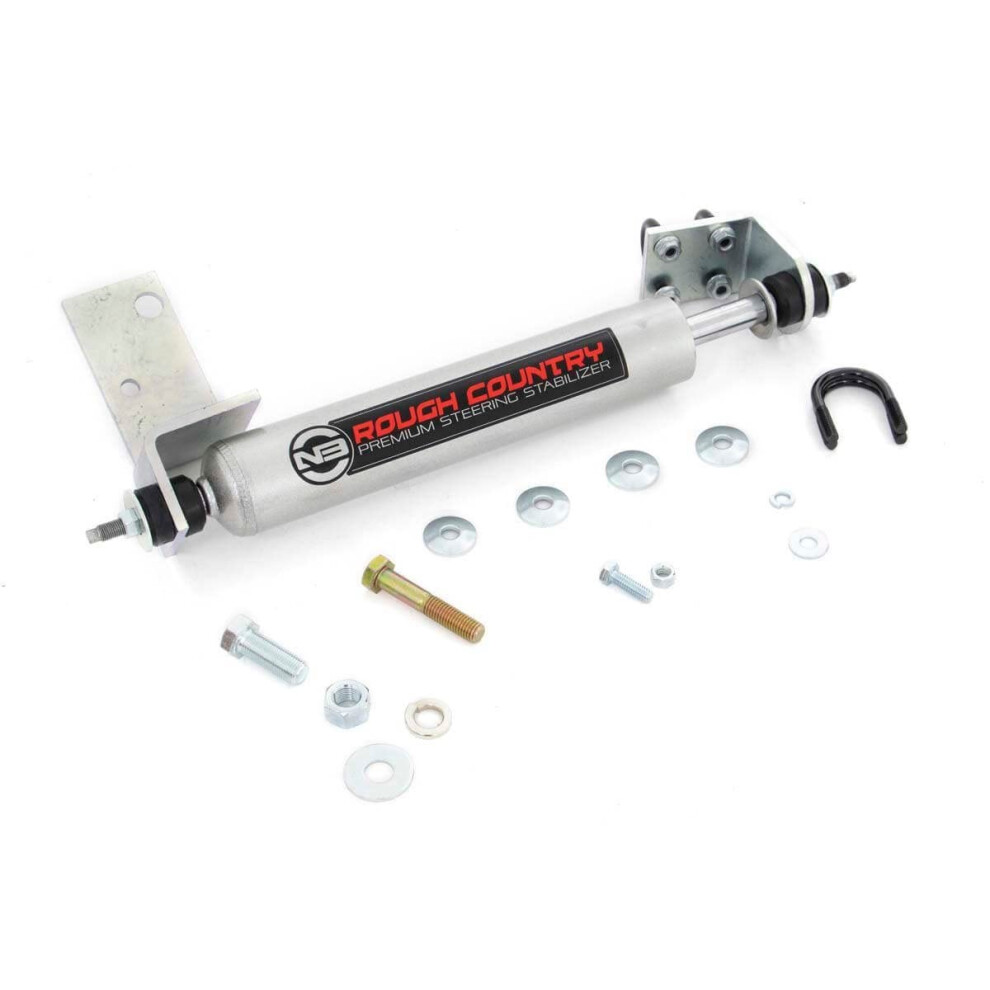 Rough Country N3 Steering Stabilizer For 1988-2006 Chevy/Gmc Truck/Suv - 8732630 Silver 843030146887