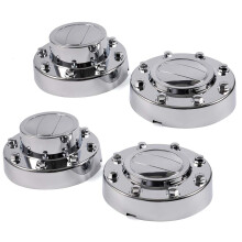 GRAND ORANGE wielnaafafdekkingen 4-delige set compatibel met Dodge Ram 3500 1-Ton Dually 2011-2016 Truck Chrome wielnaafdop voor en achter 2012 2