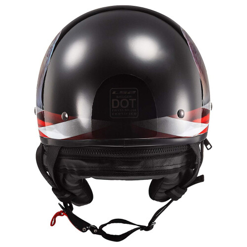 LS2 Helmets Bagger Motorcycle Half Helmet (Murica - X-Small) 2