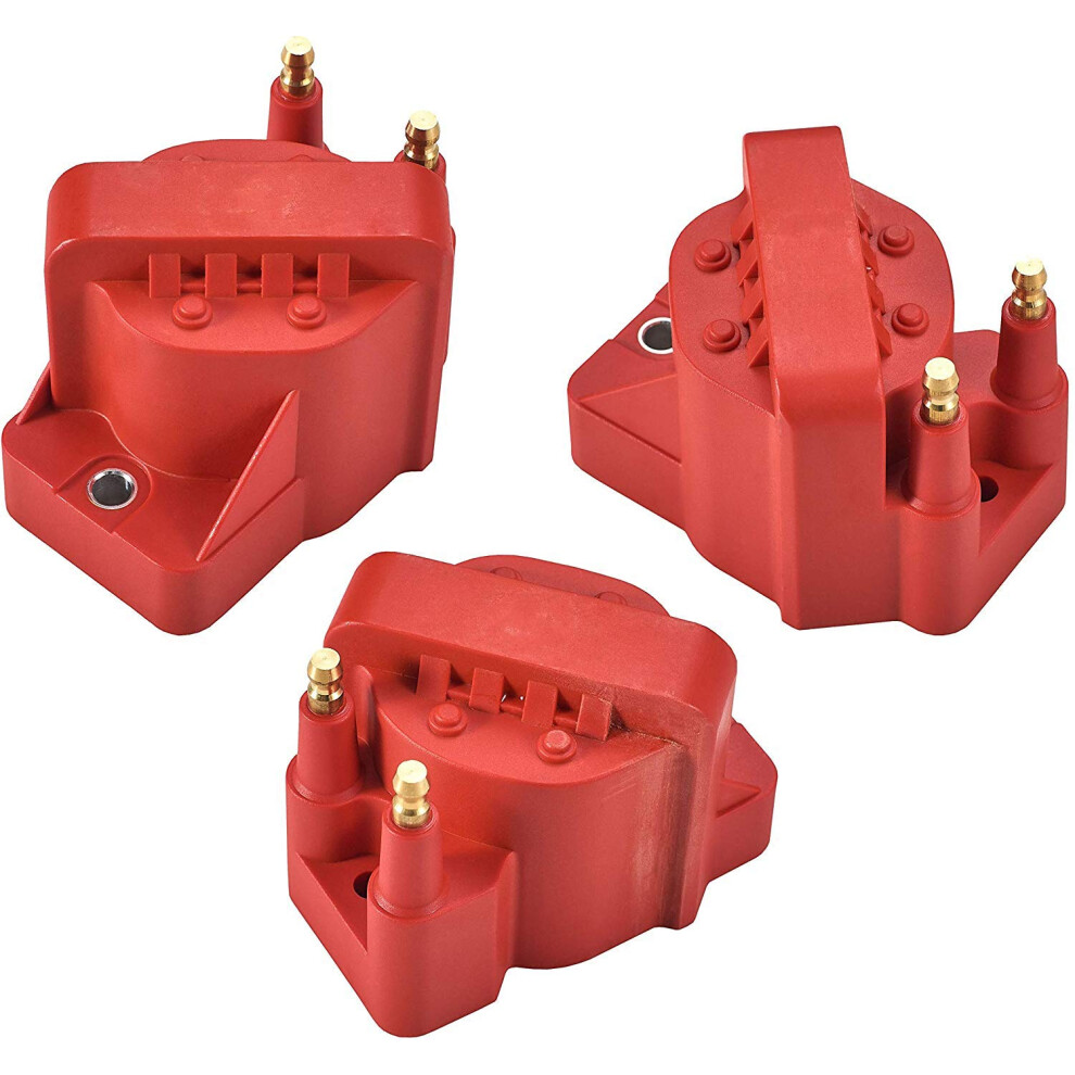 Ena Set Of 3 Ignition Coil Pack Compatible With Buick Cadillac Chevy Oldsmobile Pontiac Malibu Passport Allure Camaro Impala 88 98 Bonneville Gra Red 711662225952