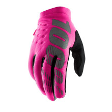 100% BRISKER motorcross- en mountainbikehandschoenen voor dames - MTB- en MX-racebescherming (MD - NEON ROZE/ZWART)
