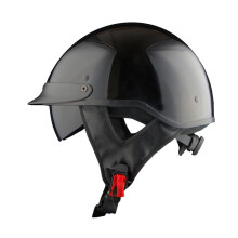 1Storm Motocyklov polooblicejov prilba Mopeds Scooter Pilot s vsuvnm vnitrnm kourovm hledm, leskl cern