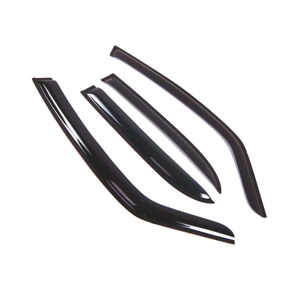 Tuningpros Wd2-401 Smoke 4 Pcs Set Window Visor (Outside Mount) Deflector Rain Guard Compatible With 2008-2010 Suzuki Sx4 Crossover Dark 757769879865