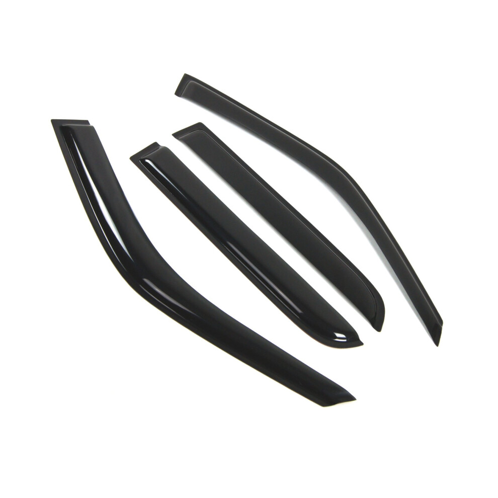 Tuningpros Wd2-228 Smoke 4 Pcs Set Window Visor (Outside Mount) Deflector Rain Guard Compatible With 1997-2001 Honda Cr-V Dark 757769878431
