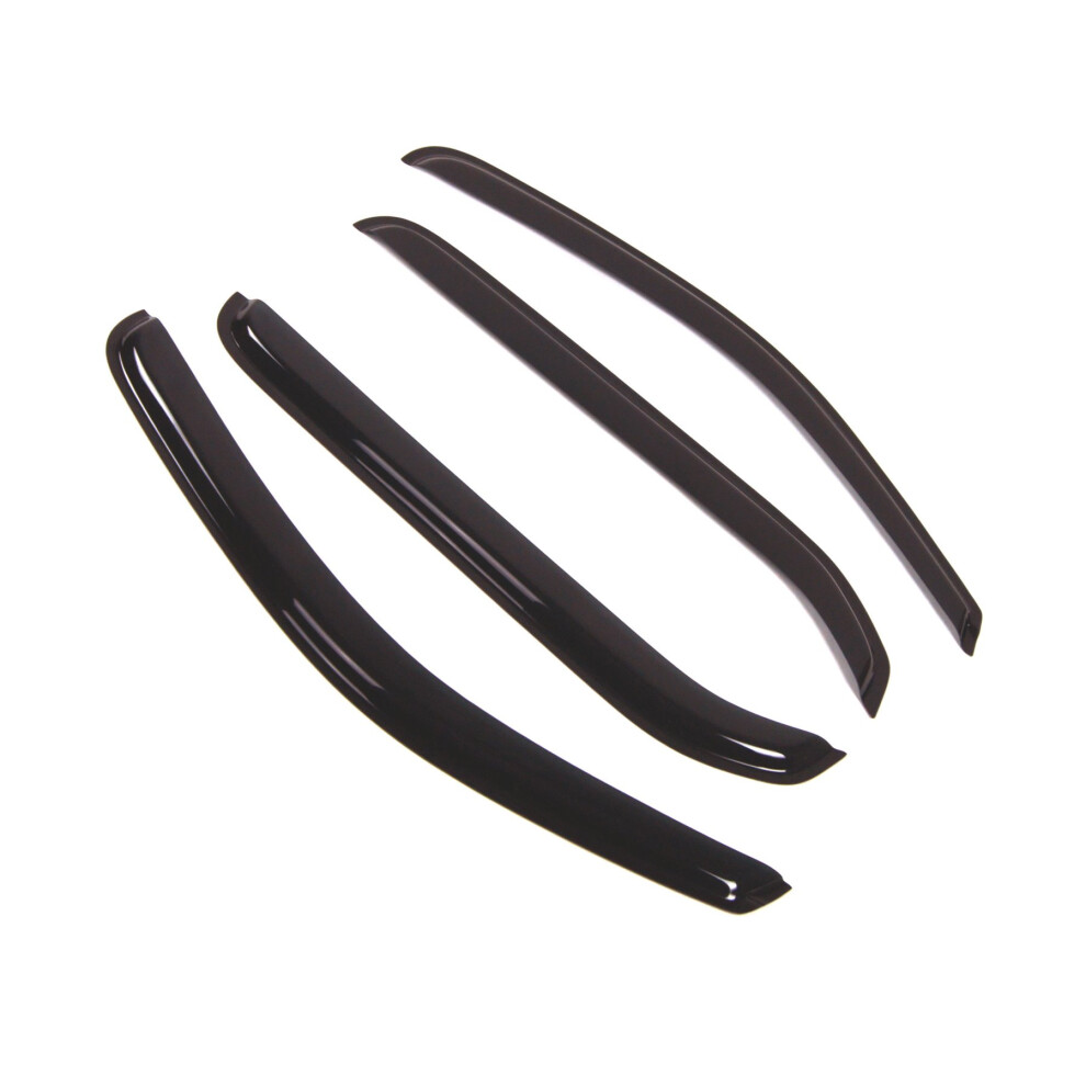 Tuningpros Wd2-362 Smoke 4 Pcs Set Window Visor (Outside Mount) Deflector Rain Guard Compatible With 2005-2016 Nissan Xterra Dark 757769879674