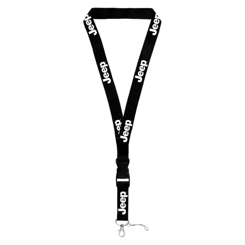 Au-Tomotive Lanyard Key Chain For Jeep (Black) Gold/Black 718544392580