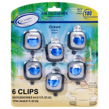 Air Jungles Ocean Scent auts lgfrissto kapocs 6 szellozokapocs 4 ml mindegyik hosszan tart lgfrissto akr 180 napos autfrissto szagtalant
