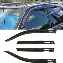 Deebior 4pcs Shatterproof Outside Mount Style Sun Rain Guard Stylish Side Window Wind Deflectors Dark Smoke Vent Window Visors fit for 01-12 Escape 0