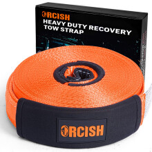 ORCISH Cinghie di traino lunghe da recupero 2"" x 66 FT Cinghie da traino resistenti con anelli Fune da traino per camion Fune da recupero per vei