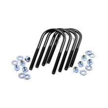 Rough Country 9/16"""" Bulloni di sospensione rotondi a U 3,25 x 9,5 universali 7623 Nero