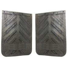Guardabarros negros para semirremolques y remolques, par de goma resistente Chevron de 24"" x 36""