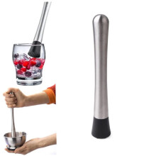 Stainless Steel Cocktail Muddler Grooved Head Ice Crusher For Muddling Fruits And Spices Easy To Clean Bar Tool