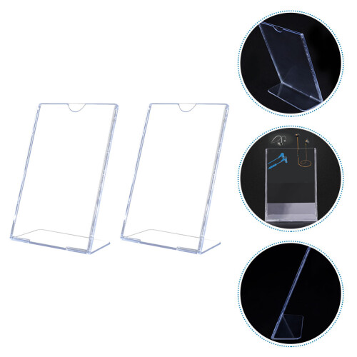 2 acryl displayständer l-förmig für tischkarten 2