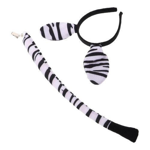 1 set zebrakostüm-accessoires: , stirnband,