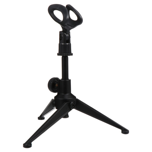 1Pc Adjustable Microphone Stand Tripod Support Black 1