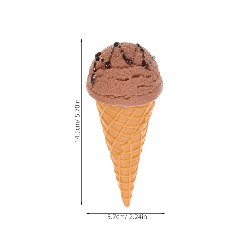 2Stk Ice Cream Modell Eiswaffel Requisiten Simulations-Eiscafé Display 2