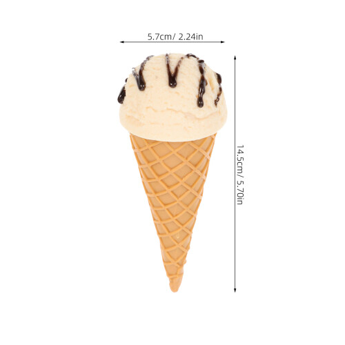 2Stk Ice Cream Modell Eiswaffel Requisiten Simulations-Eiscafé Display 1