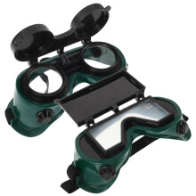 2St Beschermende Lasbril Met Zachte Pasvorm En Flip-Up Lens, Groen
