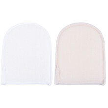 2 stuks Premium Peeling Loefabadvuisthandschoenen met Zijdepons