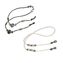 2 brillenkette vintage- mit perlen für sonnenbrillen