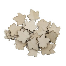 50 holzstücke ahornblatt 33x29 mm diy bastelanhänger