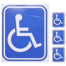 4Stk Rollstuhlzeichen Sticker Blau Selbstklebend Für Sanitär & Aufzüge
