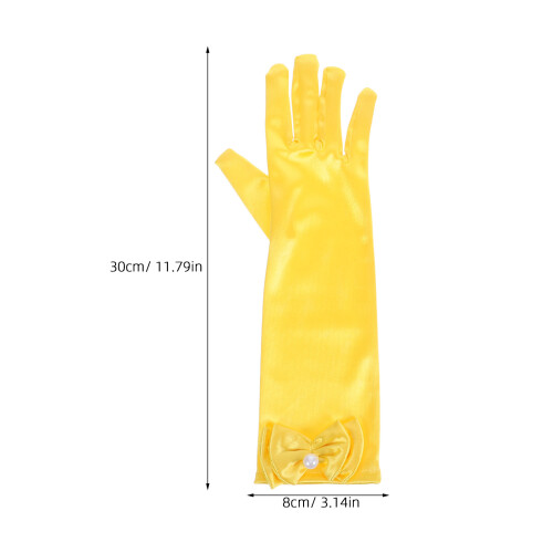 Paar Lange Satin Für Gelb 1