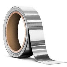 VViViD glänzendes Silber-Chrom-Luftablass-Vinyl-Klebeband, Rolle (1 Zoll x 25 Fuß)