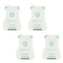 Happy Wax Fresh Cotton fggo Car Cub lgfrissto - illatostott s termszetes illolajokkal titatva - Aranyos 4 csomag