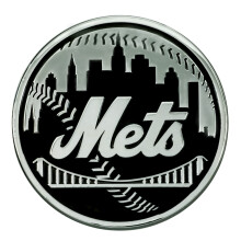 FANMATS 26653 3D chromov kovov automobilov znak New York Mets