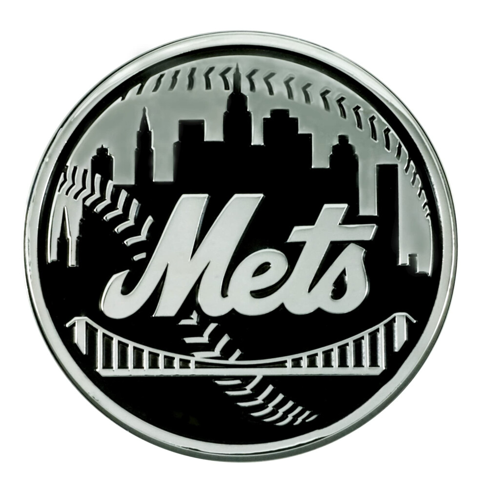 Fanmats 26653 New York Mets 3D Chrome Metal Auto Emblem 842281166538