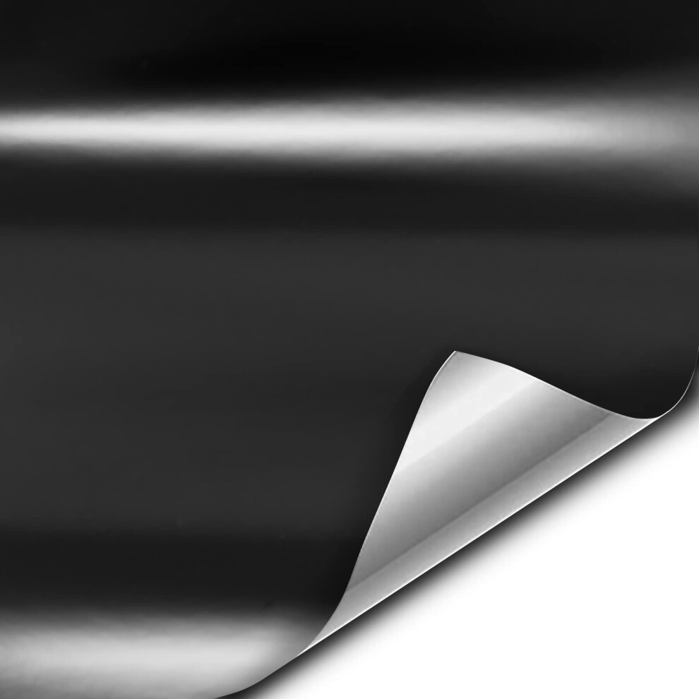 Vvivid+ Satin Premium Adhesive Vinyl Wrap Film (1.5Ft X 5Ft) Black 628856018538