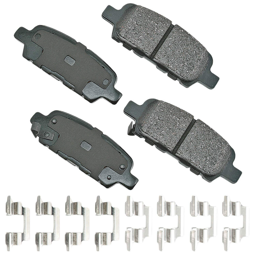 Akebono-ACT905A Ultra-Premium Ceramic Rear Disc Brake Pads GREY-image-OPC-PM8S6G8-NEW
