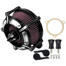 MOTOKU Air Cleaner Indsugnings Turbine Filter Til Street Glide Road King Electra Glide Dyna FXDLS Softail Touring Trike FLSTSE FXSBSE 2008-2018