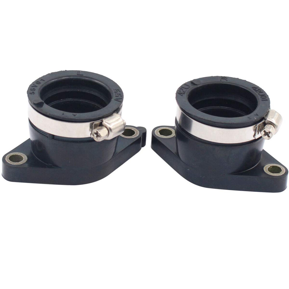 Motoku Pack Of 2 Left Right Carburetor Carb Intake Manifold Boot Holder For Yamaha Tt350 Xt350 Motorcycle Black 6972301983716