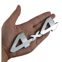 4x4 Chrome Fender Side Emblem Badge med kl?bemiddel til lastbil/suv/pickup bagklap bagklap bagklapd?r 4Wd (krom)