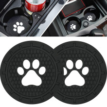 BukNikis Car Cup Holder Coasters-Interirov ??doplnky do auta 2,75 palcov silikonov protiskluzov roztomil autodrha pro psy Paw -Univerzln (ba