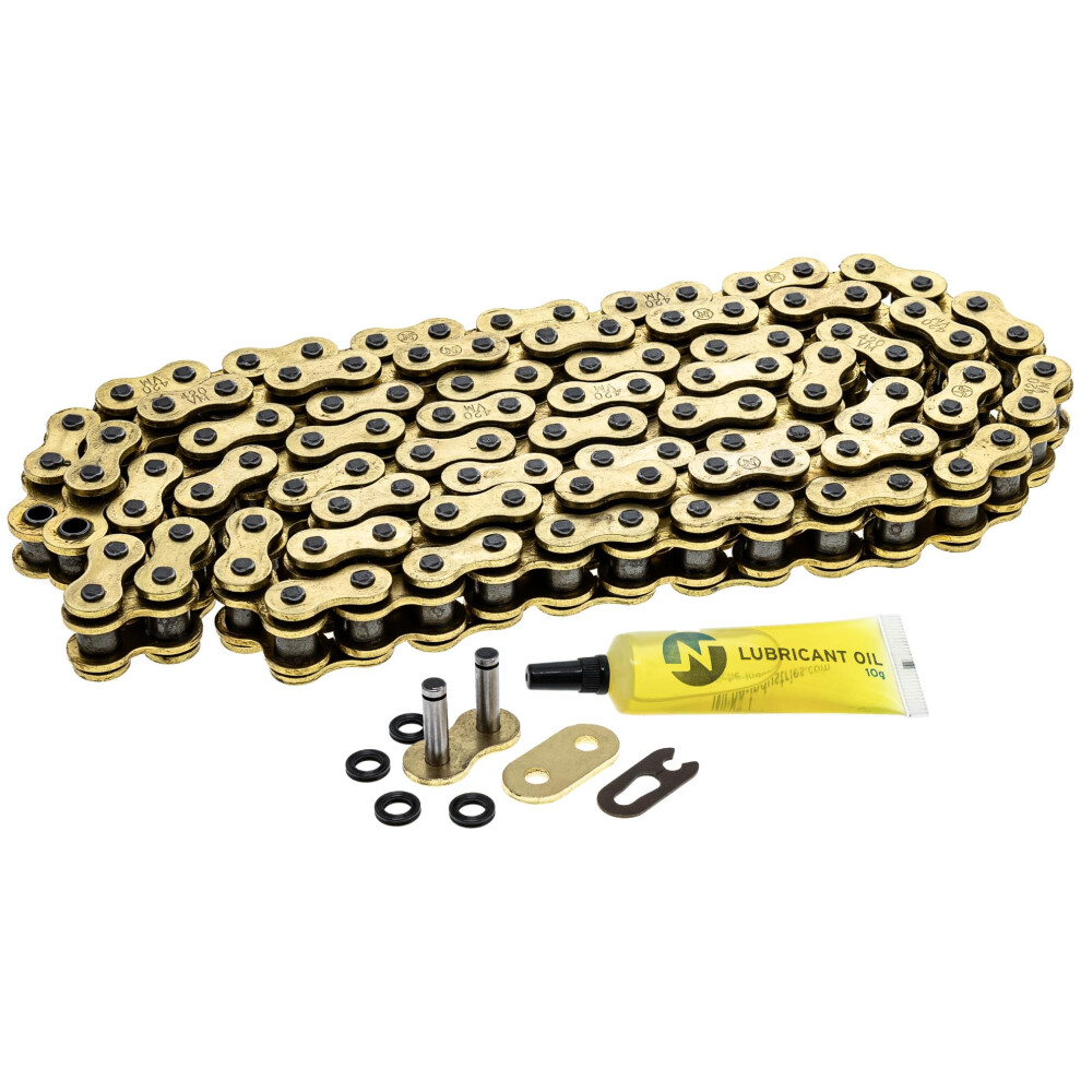Niche 420 X-Ring Chain 112 Links With Connecting Master Link Gold 803467012094
