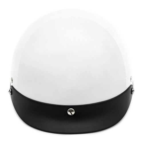 VCAN Cruiser Gloss White Motorcykel Halvhjelm (lille) 2