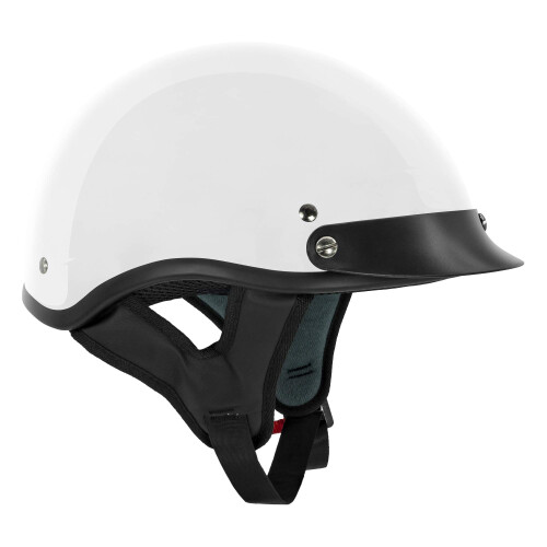 VCAN Cruiser Gloss White Motorcykel Halvhjelm (Medium) 1