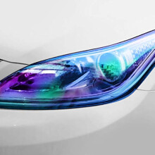 VViViD Air-Tint Safrove modr Chameleon predn svetlo Zadn svetlo Vinyl Tint Wrap Roll (12"" x 60"" role)