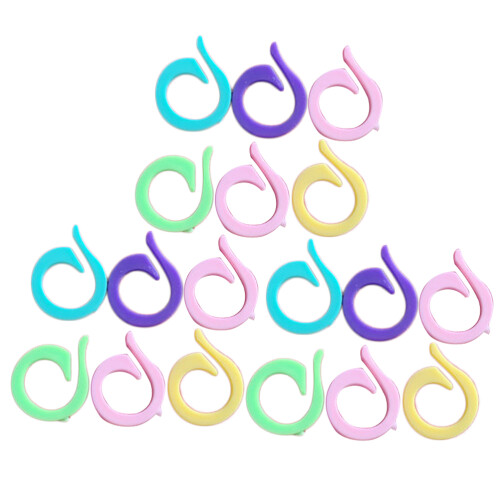120 häkelsperren maschenmarkierer strickring halter set
