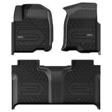 Tapis de sol 3W pour Chevrolet Silverado/GMC Sierra Denali 1500 2019-2024 2025 et 2020-2024 2025 GMC Sierra 2500/3500 HD Crew Cab TPE toutes sais