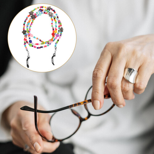 Perlen-Brillenkette mit Halterung für - Lesebrille 2