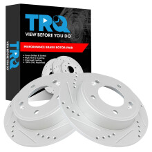 TRQ Jeu de paires de disques de frein arrire percs fentes pour Elantra/Elantra Coup/Elantra GT/Forte/Forte Koup / Forte5 / Soul/Veloster