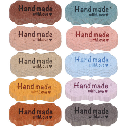 50 stuks handgemaakte multifunctionele leren craftlabels