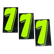 Decalcomanie in vinile EZ Line per auto Chartreuse Adesivi con numeri grandi Numero prezzo parabrezza (Numero 7)