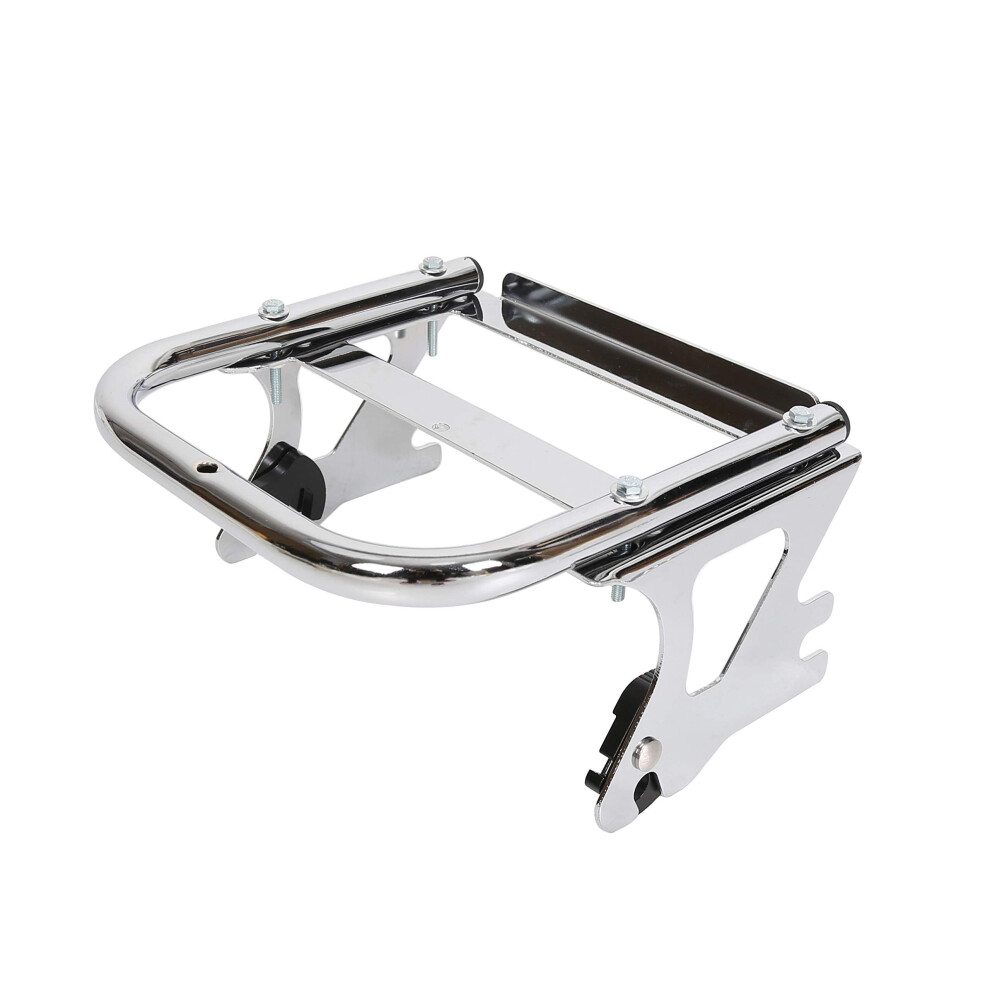 Kuafu Detachable Two-Up Luggage Mounting Rack For 1997-2008 Harley Touring Road King Flht Flhx Fltr Chrome Trunk 714755991826