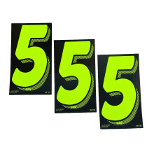 Decalcomanie in vinile EZ Line per auto Chartreuse Adesivi con numeri grandi Numero prezzo parabrezza (Numero 5)